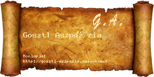 Gosztl Aszpázia névjegykártya